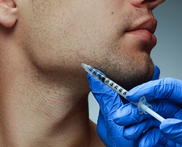 a man receiving BOTOX®