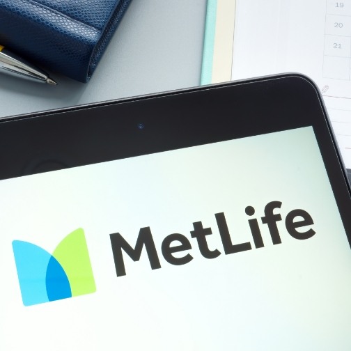 Screen showing logo for MetLife dental insurance