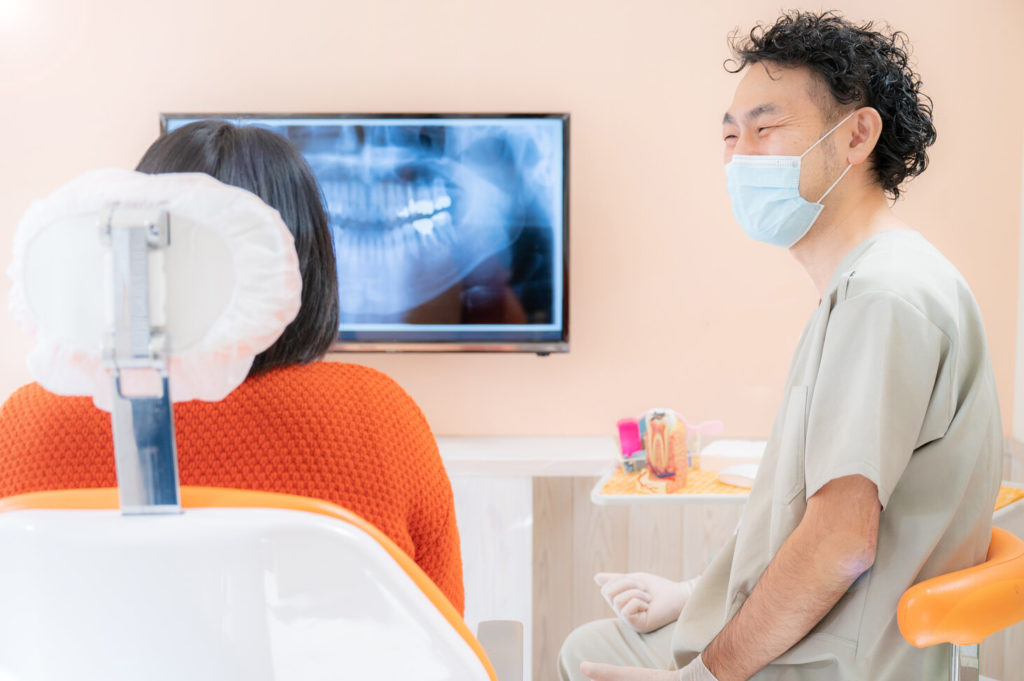 person at dental checkup in Fort Worth